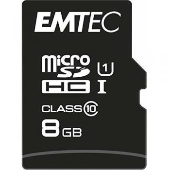 Emtec High-Speed 8GB microSD Class10 Gold+ Flash Speicher (Schwarz / Gold)