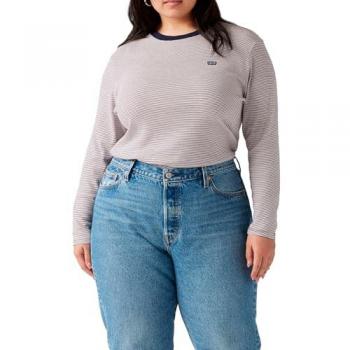 Levi's® Plus Langarmshirt PL ESSENTIAL LS TEE mit feinen Streifen