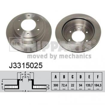 NIPPARTS disco de freno J3315025