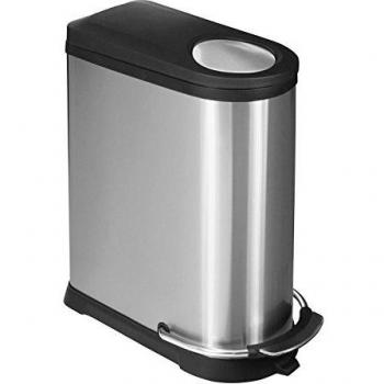 Pedaal Emmer voor Recyclage, Model Madison, 12L, RVS met Plastische Deksel