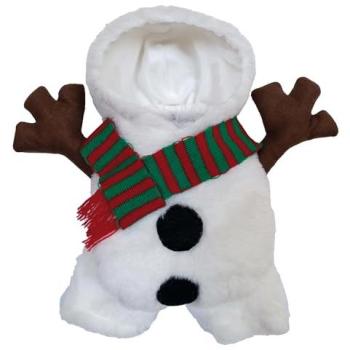 Stile Xmas Snowman: Vestito con Cappuccio per Cani 45 cm