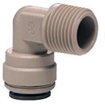John Guest 1/4 Tube OD x 3/8 NPTF Male Thread Rigid Elbow