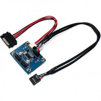 Desktop Expansion USB Hub with Integrated SATA Power Cable and Rotating Magnetic Base