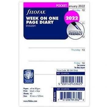 Filofax Pocket Calendar 2022 English Edition
