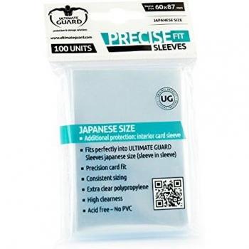 Ultimate Guard Transparent Card Sleeves, Japanese Size, 100 Count