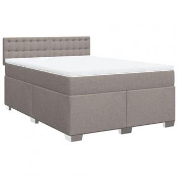 VidaXL Boxspringbett Taupe 140x200 cm inkl. Matratze