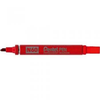 Marqueurs Permanents Pentel N50 et N60 Pointes Épaisses Rouge 12 Boîte