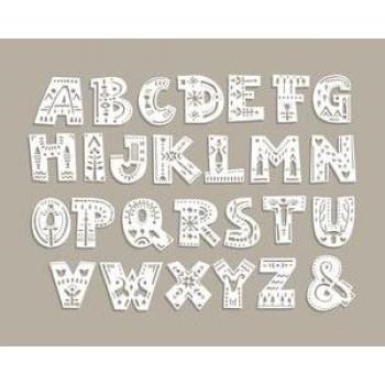 Alphabet Patterns Multi Wall Mural