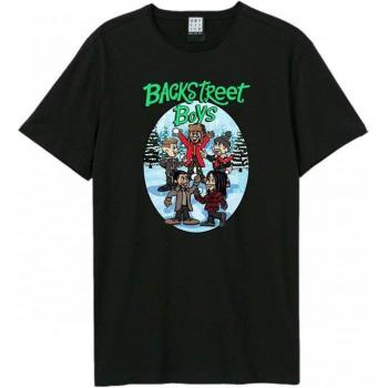 Maglietta Unisex Adulto Backstreet Boys Cartoon Natalizia Amplificata