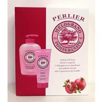 Perlier Melograno Cofanetto con Sapone Liquido 300 ml e Crema Mani Rigenerante 100 ml