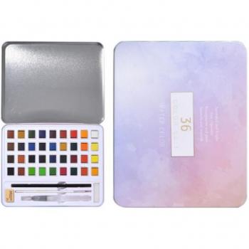 Solid Watercolor Paint Set 36/48 Colors for Children