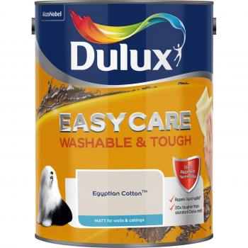 Dulux Easycare Washable & Tough Matt Emulsion Paint, Egyptian Cotton, 5L