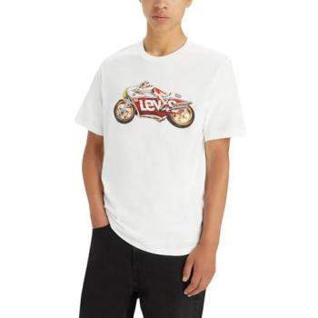 Levi's Bw Motorcycle White+ Relaxed Fit Long Sleeve T-Shirt for Men L