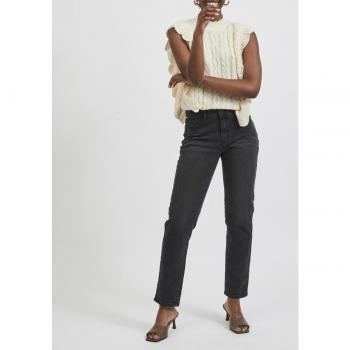 Pantalones vaqueros Vila Stray Negro