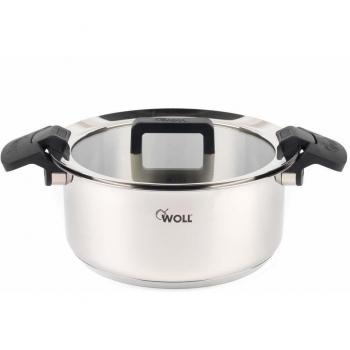 Sleek 24 Stainless Casserole, Glass Cover – Woll 1406305