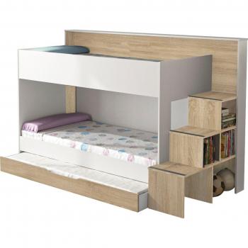 Gami Etagenbett TEO TEA 90x200 cm Beige Eiche Sonoma