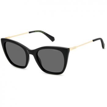 Polaroid Women's Polarized Sunglasses PLD 4144/S/X 807 Black 52 MM