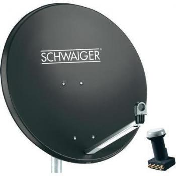 SCHWAIGER SPI991.1SET SAT-Anlage ohne Receiver, 4 teilnehmer
