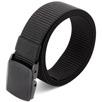 3ZHIYI Ceinture Militaire Nylon Noir 53,1