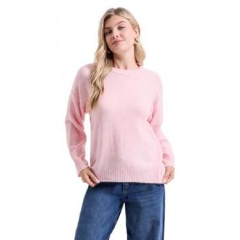 Soft Pink Relaxed Crew Pullover (Women, S)