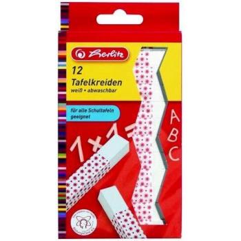 Wandtafelkreide von Herlitz, 12 Stück im Kartonetui, weiß