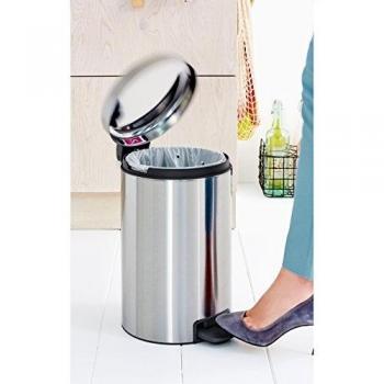 Papelera acero inoxidable con pedal Brabantia 12L
