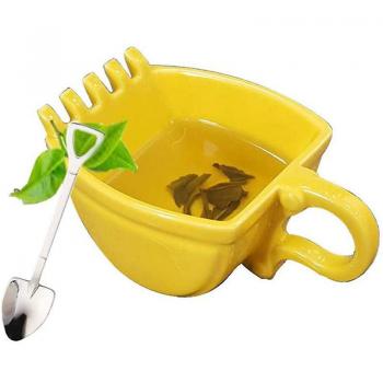 Taza Café Excárcara Color Amarillo Unbrand 330 ml