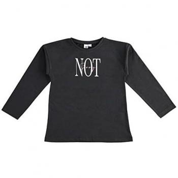 IDO Ragazza 16 anni 170 cm – T-Shirt Manica Lunga Nero, Cotone