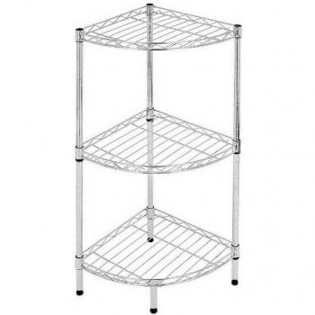 Confortime Chrome Corner Storage Shelf