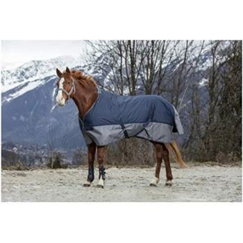 Tyrex 600 D Equithème Uittrekbare Rug Navy/Grijs 150g