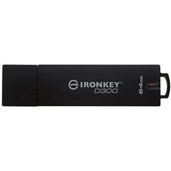 Portátil de Memoria Kingston IronKey D300, 64 GB, Cifrado USB 3.0