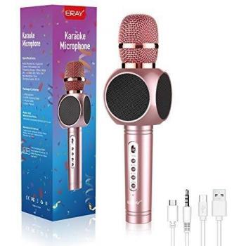 Microphone Karaoke, MODAR Portable Microphone Bluetooth and Double Speaker Built-in Chargeable Battery For Home Outdoor Party KTV Playing Singing Music