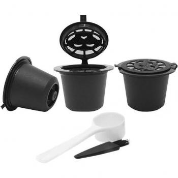 3 Reusable Coffee Capsules for Nespresso with Spoon