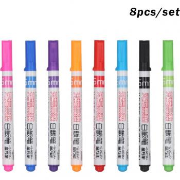 8PCS Fine Tip Dry-Erase Marker Set