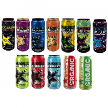 5 Dosen Rockstar Energy Drink Probierpaket verschiedene Geschmacksrichtungen 15 x 500ml inkl. 3,75€ EINWEG Pfand