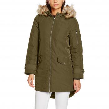 VILA VIJALA ABRIGO DE PLUMAS, Abrigo Mujer, Verde (Ivy Green), 34