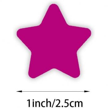 Five-Pointed Star Stickers: 500pcs in Assorted Colors