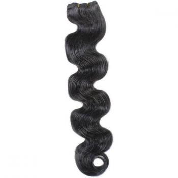 Hair2heart Echthaar Tresse #2/0 Schwarz 60cm