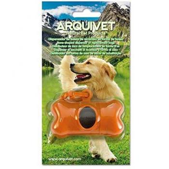 Dispensador de bolsas de basura para excrementos en forma de hueso color Naranja