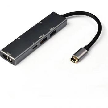 6-in-1 Typ C Hub mit 4K HDMI für MacBook und Chromebook