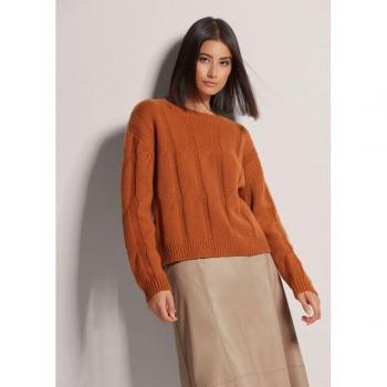 Modischer Kurzpullover mit Zopfmuster