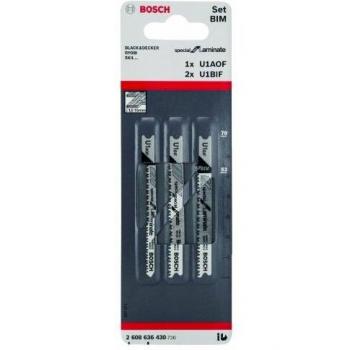 Set Lames Bosch pour scie sauteuse – 3 pièces (U1 BIF, U1 AOF, 2x U1 BIF)