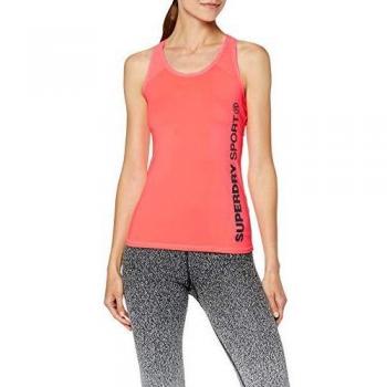 Blusa de malla y ajuste core Superdry Paradise Coral