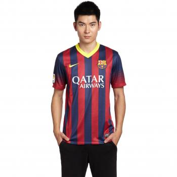 Nike Barcelona Men’s Home Jersey – Midnight Navy/Storm Red/Vibrant Yellow, X‑Large Fit