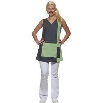 Delantal bicolor Karlowsky Marilies antracita/rojo manzana (44/46)