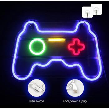 Decoración de pared LED de neón temática de juegos