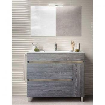 Mobile bagno Hemera con Lavabo e Portasciugamani 60CM Grigio Cenere