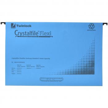 Rexel Foolscap Suspension Files 15mm V-base Manilla Blue Pack of 50