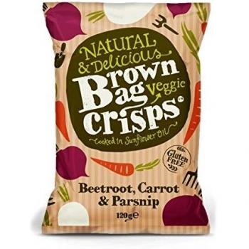 Brown Bag Crisps Beetroot Carrot & Parsnip 120g