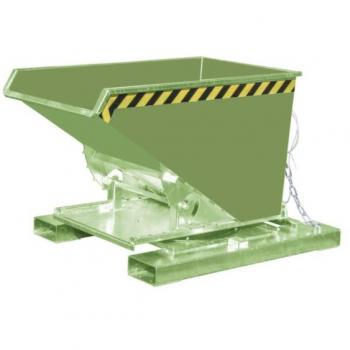 Benne basculante type 3S 300 pour gerbeur – Charge maximale 750 kg – Bascule sur trois côtés – Vert (RAL 6011)